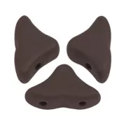 Cuentas de cristal Hélios® de Puca® 6x10 mm Dark Bronze Mat x10g