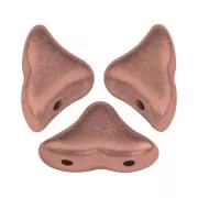 Cuentas de cristal Hélios® de Puca® 6x10 mm Light Copper Mat x10g