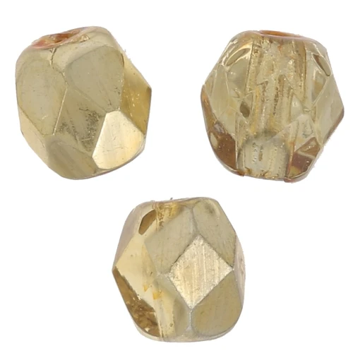 Facetadas 3 mm Crystal Gold Topaz x50