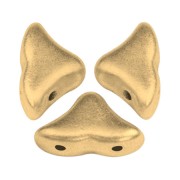 Cuentas de cristal Hélios® de Puca® 6x10 mm Gold Mat x10g|raw }}