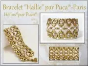 Cuentas de cristal Hélios® de Puca® 6x10 mm Gold Mat x10g