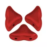 Cuentas de cristal Hélios® de Puca® 6x10 mm Red Metallic Mat x10g