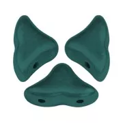 Cuentas de cristal Hélios® de Puca® 6x10 mm Green Turquoise Metallic Mat x10g