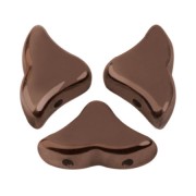 Cuentas de cristal Hélios® de Puca® 6x10 mm Dark Bronze x10g
