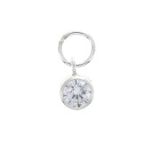 Colgante 7x4.5 mm con anilla paralela - óxido de zirconio - de Plata 925 x1