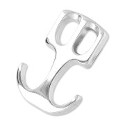 Cierre gancho ancla 29x20 mm - Chapado Plateado envejecido x1|raw }}