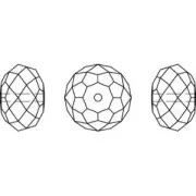 Bolas aplanadas PureCrystal 5040 4 mm Jet x20