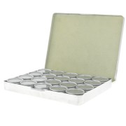 Caja de 20 mini-cajas de almacenaje redondas de alumunio 17x14 cm x1