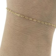 Cadena malla ovalada espejo 1.6 Acero inox Dorado 316L x 50cm