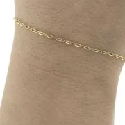 Cadena malla ovalada espejo 1.6 Acero inox Dorado 316L x 50cm