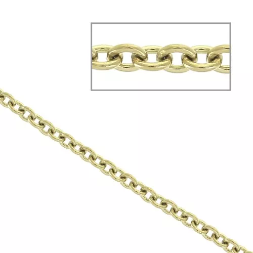 Cadena malla forçat 2.3 mm Acero inox Dorado 316L x 50cm