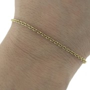 Cadena malla forçat 2.3 mm Acero inox Dorado 316L x 50cm