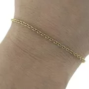 Cadena malla forçat 2.3 mm Acero inox Dorado 316L x 50cm