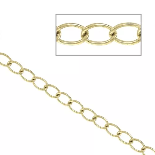 Cadena malla Rombo 2.5 Acero inox Dorado 316L x 50cm