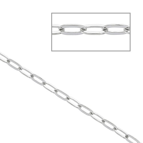 Cadena malla forçat espejo 1.6 mm de Acero inoxydable 316L x1m