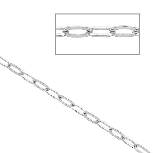 Cadena malla forçat espejo 1.6 mm de Acero inoxydable 316L x1m