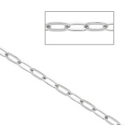 Cadena malla ovalada espejo 2 mm de Acero inoxydable 316L x1m|raw }}