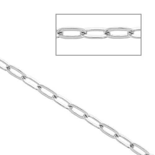 Cadena malla ovalada espejo 2 mm de Acero inoxydable 316L x1m