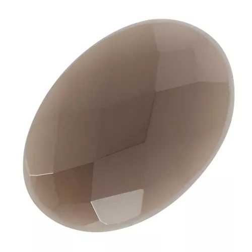 Cabuchón ovalado facetado 18x13 mm Smoky Quartz