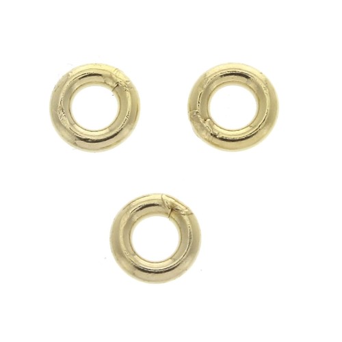Anillas cerradas 3x0.76 mm en Gold filled x10