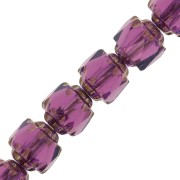 Facetadas Antiguas  6 mm Amethyst Dark Bronce x20