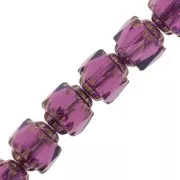 Facetadas Antiguas  6 mm Amethyst Dark Bronce x20