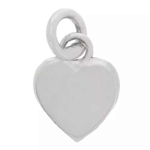 Dije corazón 8.5x6.5 mm con anilla cerrada - Plata x1