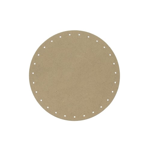 Base redonda perforada de madera 27 agujeros para cesta 20cm Natural x1