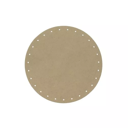 Base redonda perforada de madera 27 agujeros para cesta 20cm Natural x1