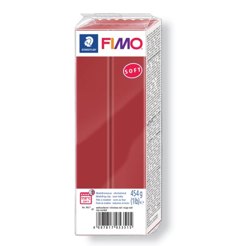 Pasta Fimo Soft 454gr Rojo Noël (n°2)