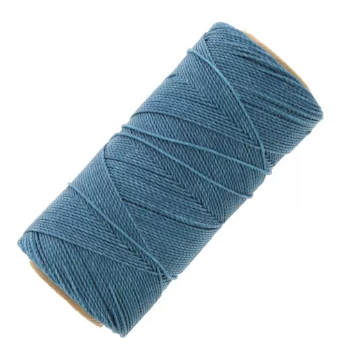 Bobina de hilo encerado Linhasita para micro macramé 1 mm - azul Capri (226) x168m