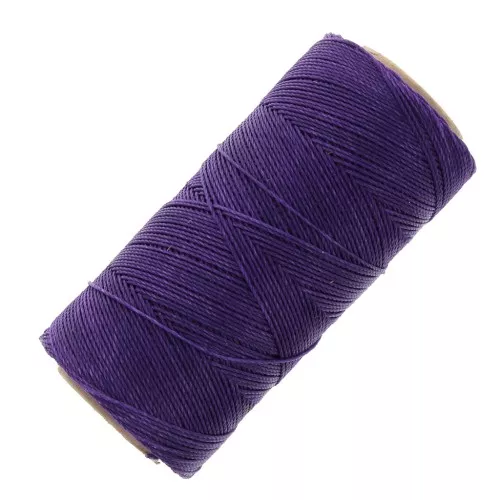 Bobina de hilo encerado Linhasita para micro macramé 1 mm - Morado oscuro (369) x168m