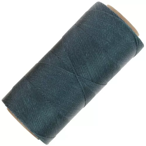 Bobina de hilo encerado Linhasita para micro macramé 0,5 mm - Bleu d'Orage (202) x335m