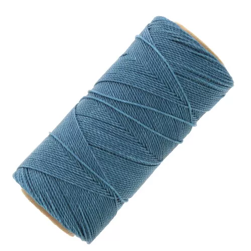 Bobina de hilo encerado Linhasita para micro macramé 0,5 mm - Azul Capri (226) x335m