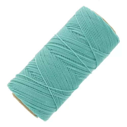 Bobina de hilo encerado Linhasita para micro macramé 0,5 mm - Azul esmerilado (231) x335m