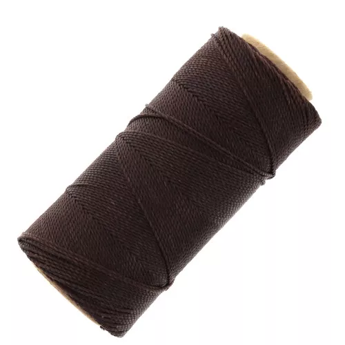 Bobina de hilo encerado Linhasita para micro macramé 0,75 mm - Café (496) x228m