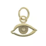Dije Ojo calado con anilla abierta - 8x10 mm - Chapado de Oro 3 micras x1