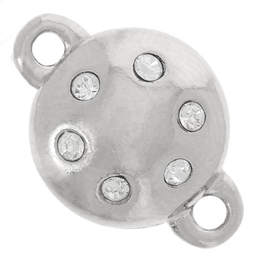 Cierre magnético 11 mm rodio Strass Crystal