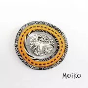 Silk Screen Moiko para arcilla polimérica 74x105 mm Estampado Hoja Tropical 12.02