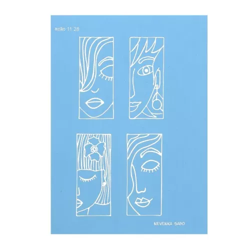 Silk Screen Moiko para arcilla polimérica 74x105 mm Caras 1 Nevenka Sabo 11.28