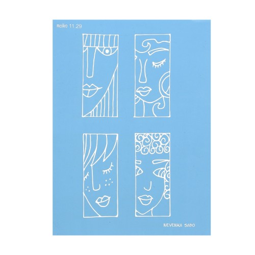 Silk Screen Moiko para arcilla polimérica 74x105 mm Caras 2 Nevenka Sabo 1
