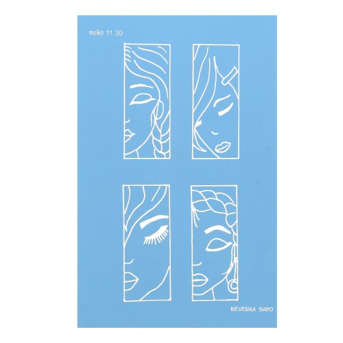 Silk Screen Moiko para arcilla polimérica 74x105 mm Caras 3 Nevenka Sabo 1