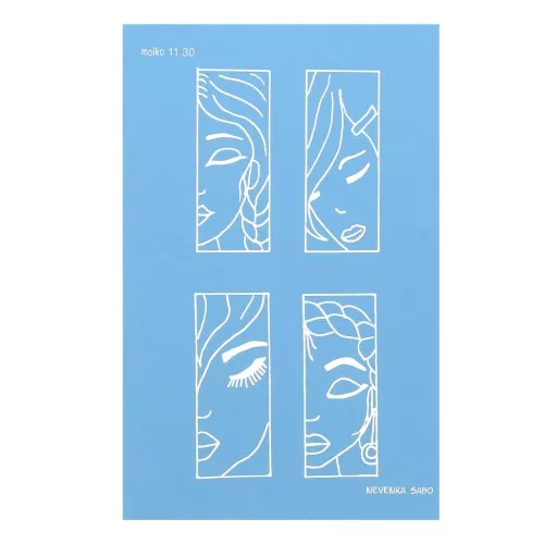 Silk Screen Moiko para arcilla polimérica 74x105 mm Caras 3 Nevenka Sabo 1