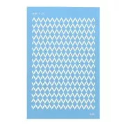 Silk Screen Moiko para arcilla polimérica 74x105 mm Estampado Chevrons  11.2