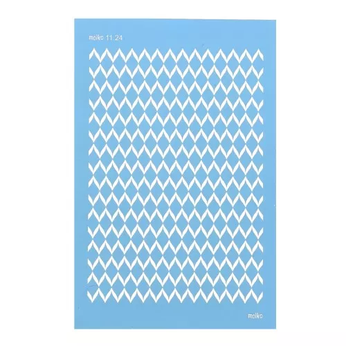 Silk Screen Moiko para arcilla polimérica 74x105 mm Estampado Chevrons 11.2