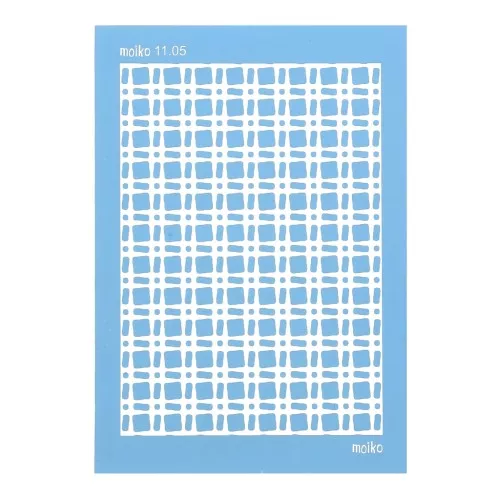 Silk Screen Moiko para arcilla polimérica 74x105 mm Estampado Quadrillage Rétro 11.05