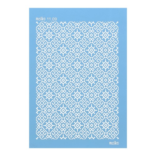 Silk Screen Moiko para arcilla polimérica 74x105 mm Estampado rombo 11.09