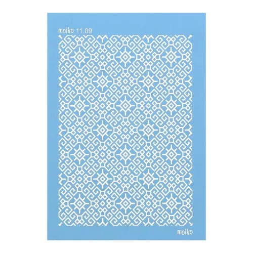 Silk Screen Moiko para arcilla polimérica 74x105 mm Estampado rombo 11.09