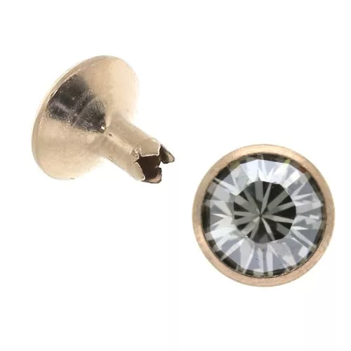 Remache PureCrystal 53005 8 mm Crystal Silver Shade/Dorado Rosa x1