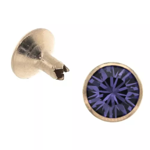 Remache PureCrystal 53005 8 mm Tanzanite/Dorado Rosa x1